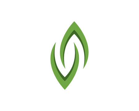 Leaf green nature emblem and symbol template Vectorのイラスト素材