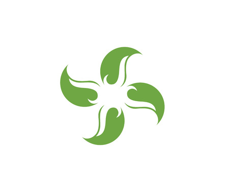 Vector leaves green nature logo and symbolのイラスト素材