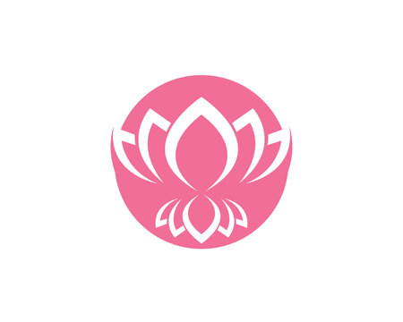Vector - Lotus Flower Sign for Wellness, Spa and Yoga. Vector Illustrationのイラスト素材