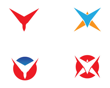 X Letter Logo Template vector icon designのイラスト素材
