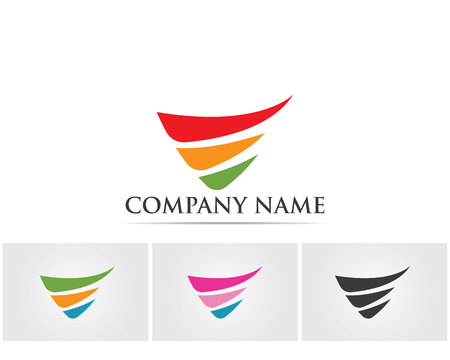Business finance logo and symbols vector concept illustrationのイラスト素材
