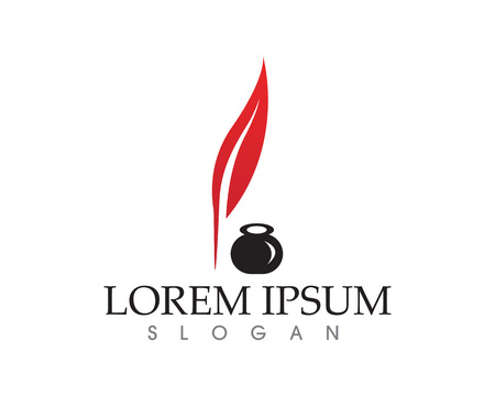 Feather pen write sign logo template app iconsのイラスト素材