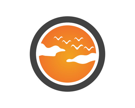 Sun logo and symbols star icon web Vectorのイラスト素材