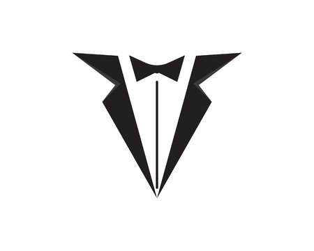 Tuxedo man logo and symbols black icons templateのイラスト素材