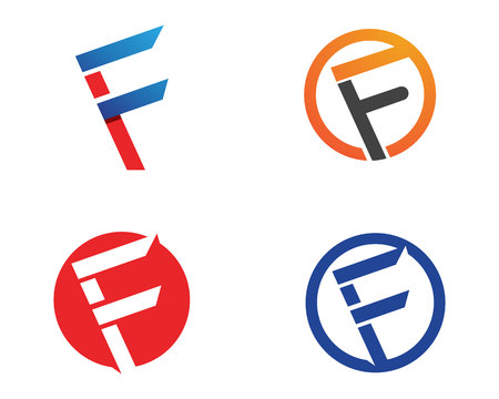 F letter logo and symbols template vector iconsのイラスト素材