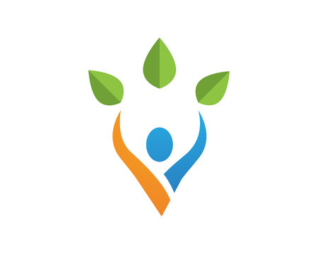 Health nature people symbols and Logo Template のイラスト素材