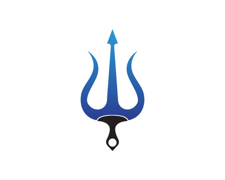 Magic trident logo and symbols template vectorのイラスト素材