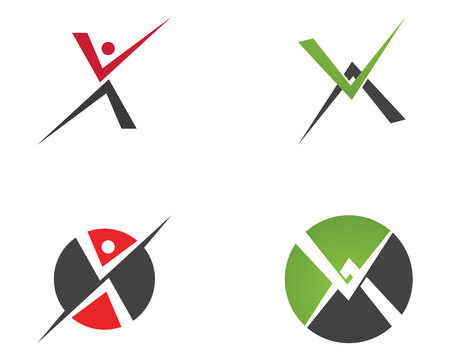 X Letter Template vector icon designのイラスト素材