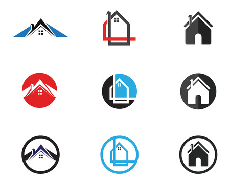 Home logo and symbols template icons appのイラスト素材