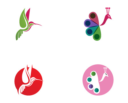 Hummingbird Logo and symbols iconsTemplate appのイラスト素材