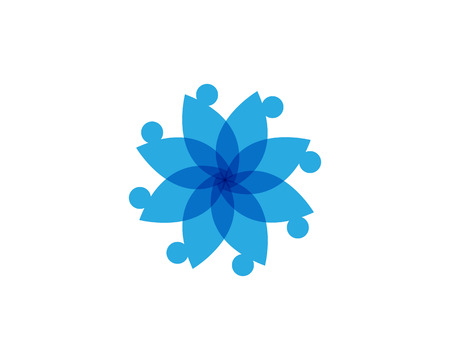 Leaf lotus flower logo and symbol vectorのイラスト素材