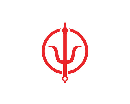 Magic trident logo template vectorのイラスト素材