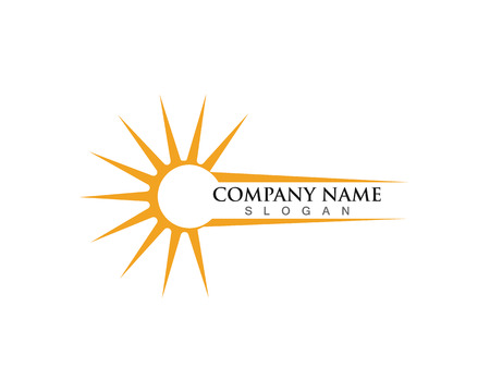 Vector illustration Icon Logo Template Sun over horizonのイラスト素材