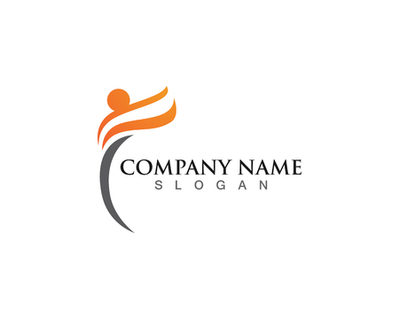Fun people Healthy Life Logo template vector iconのイラスト素材