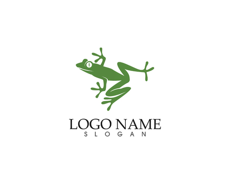 Frog green symbols icon and template design app illustration.のイラスト素材