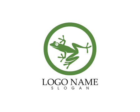 Frog green symbols icon and template design app illustration.のイラスト素材