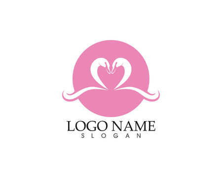 Swan logo and symbols icons vector Templateのイラスト素材