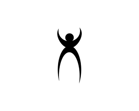 People care success health life logo template iconsのイラスト素材