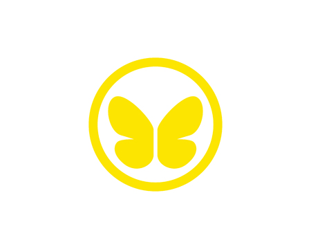 Butterfly conceptual simple, colorful icon. Logo. Vector illustrationのイラスト素材