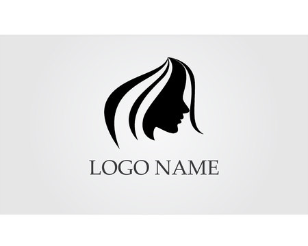 Salon hair woman and face logo and symbolsのイラスト素材