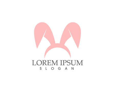 Rabbit Logo template vector icon designのイラスト素材