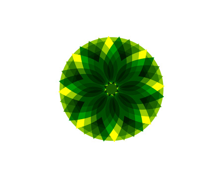 Green leaf element vector icon on a white backgroundのイラスト素材