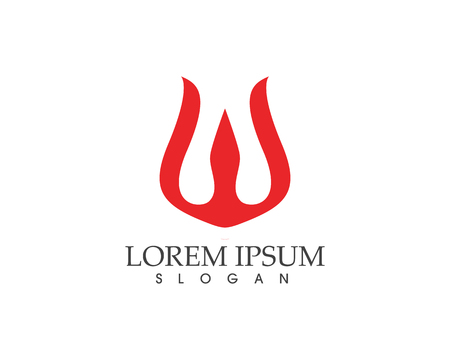 Magic trident logo and symbols template vectorのイラスト素材