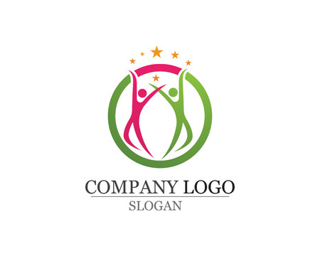 Family care love logo template design.のイラスト素材
