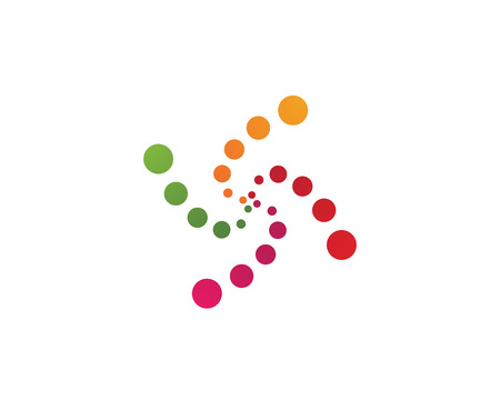 Vortex circle icon and symbols template app illustration.のイラスト素材