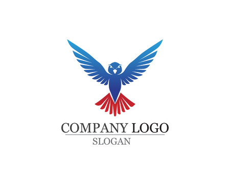 Wings bird sign abstract template icons appのイラスト素材