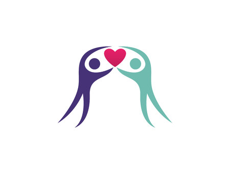 Family care love logo and symbols templateのイラスト素材
