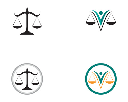 Justice lawyer logo and symbols template iconsのイラスト素材
