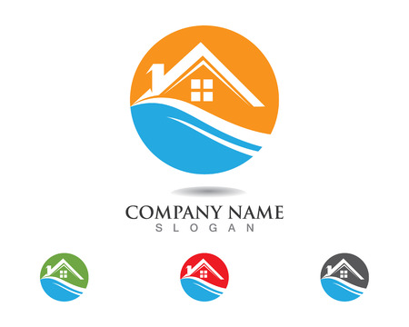 home buildings logo and symbols icons templateのイラスト素材