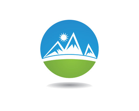 Mountain nature landscape symbol template icons vectorのイラスト素材