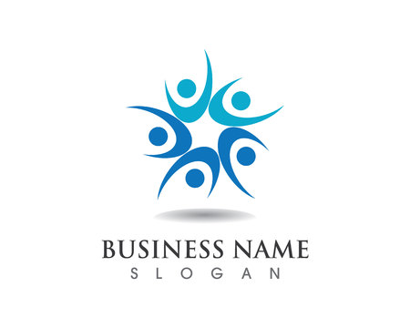 Community people care logo and symbols templateのイラスト素材