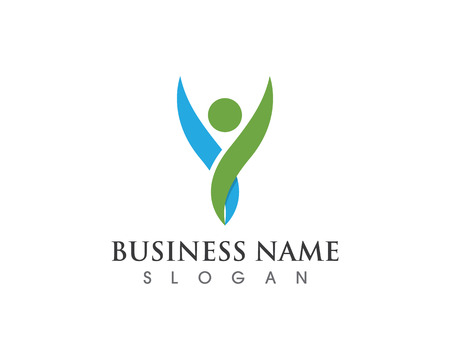 Health success people care logo and symbols templateのイラスト素材