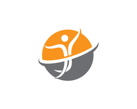 people care success health life logo template iconsのイラスト素材