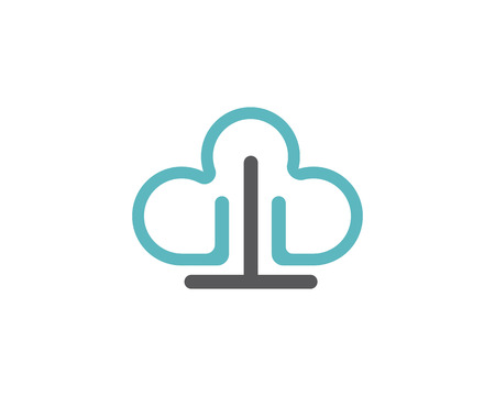 Cloud servers data logo and symbols iconsのイラスト素材