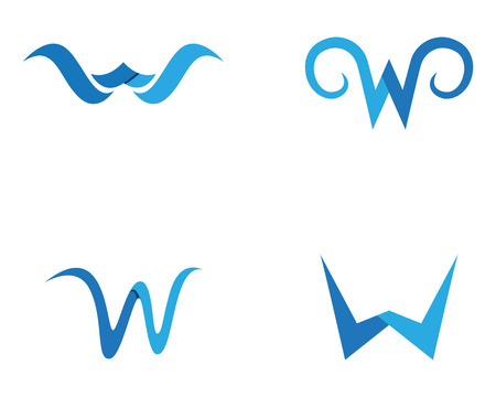W letters business logo and symbols templateのイラスト素材