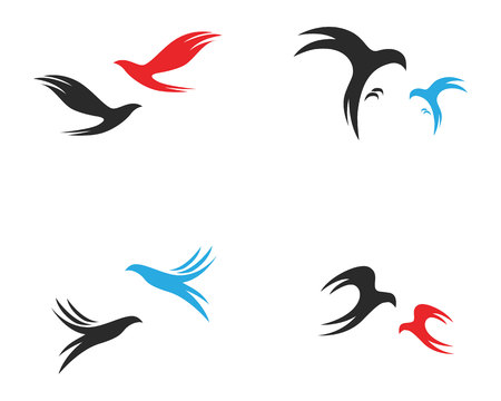 bird fly sign abstract template icons appのイラスト素材