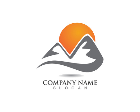 Mountain nature landscape  logo and symbols  icons templateのイラスト素材