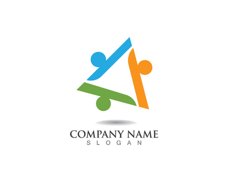 Community people care logo and symbols templateのイラスト素材