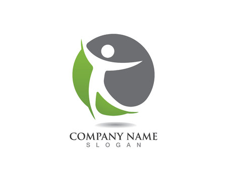 Health people success people care logo and symbols templateのイラスト素材