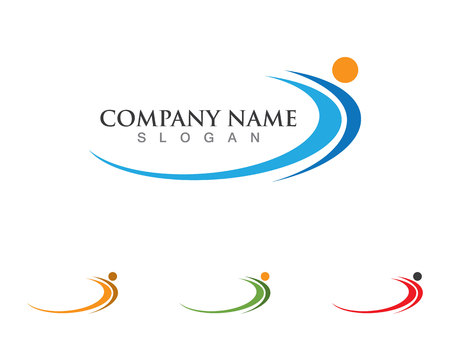 Health success people care logo and symbols templateのイラスト素材