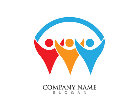 Community people logo and symbols templateのイラスト素材