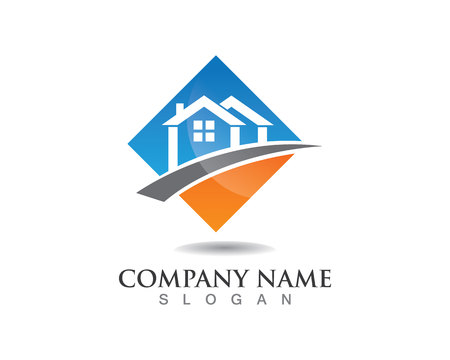 home buildings logo and symbols icons templateのイラスト素材