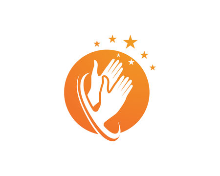 Help hand logo anf symbolsのイラスト素材