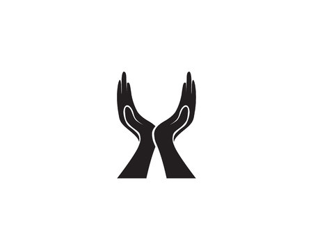 Help hand logo anf symbolsのイラスト素材