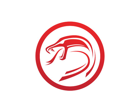 viper snake logo design element  danger snake icon. viper symbolのイラスト素材