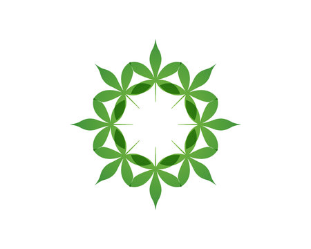 floral patterns logo and symbols on a white backgroundのイラスト素材